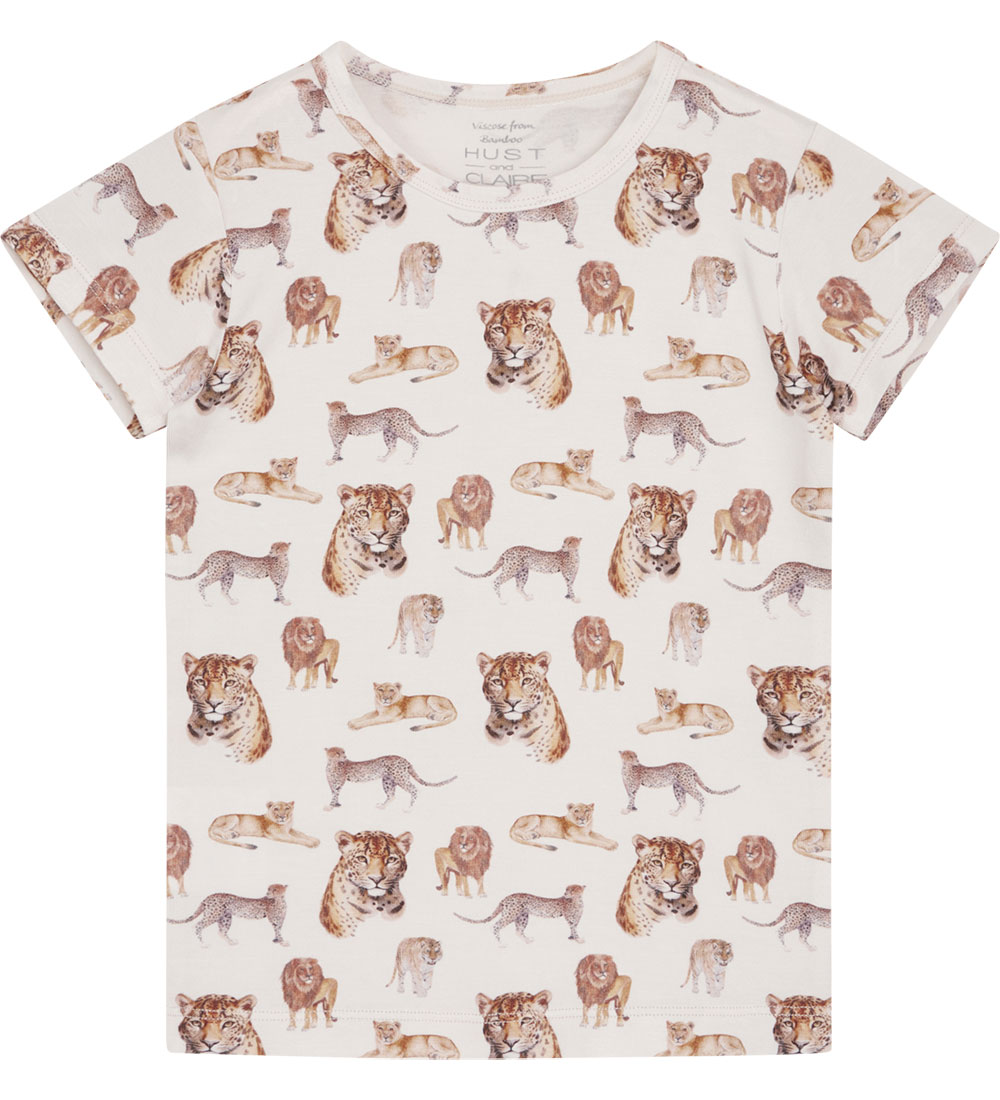 Hust and Claire T-shirt - Austin - Bamboo - White Sand