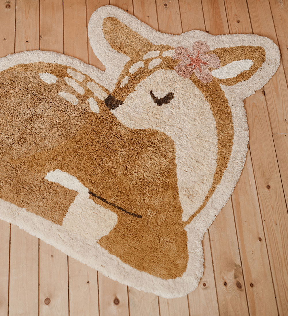Little Dutch Matta - 103x110 cm - Beige m. Rådjur