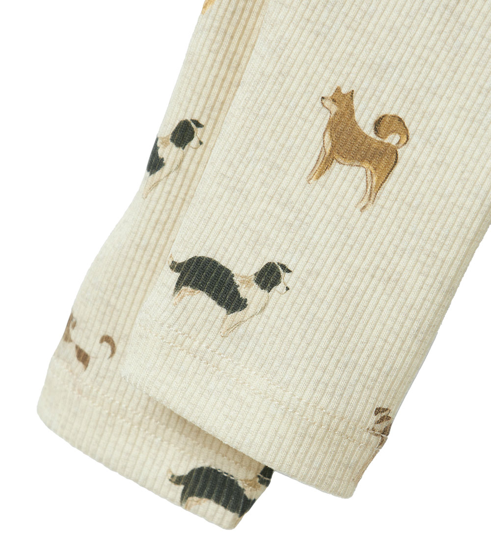Name It Leggings - Rib - NbmBark - Peyote Melange m. Hunder