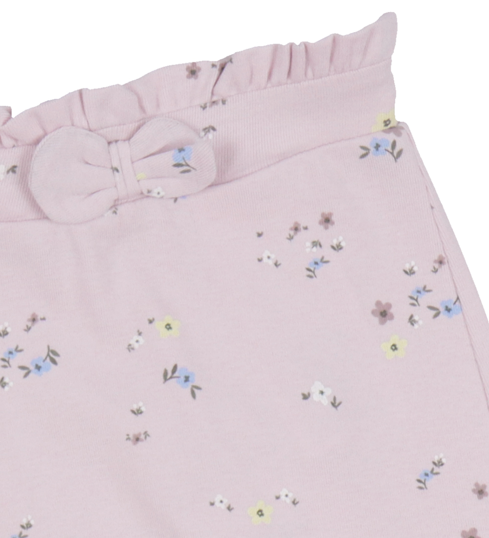 Name It Trousers - NbfThese - Light Lilac w. Flowers