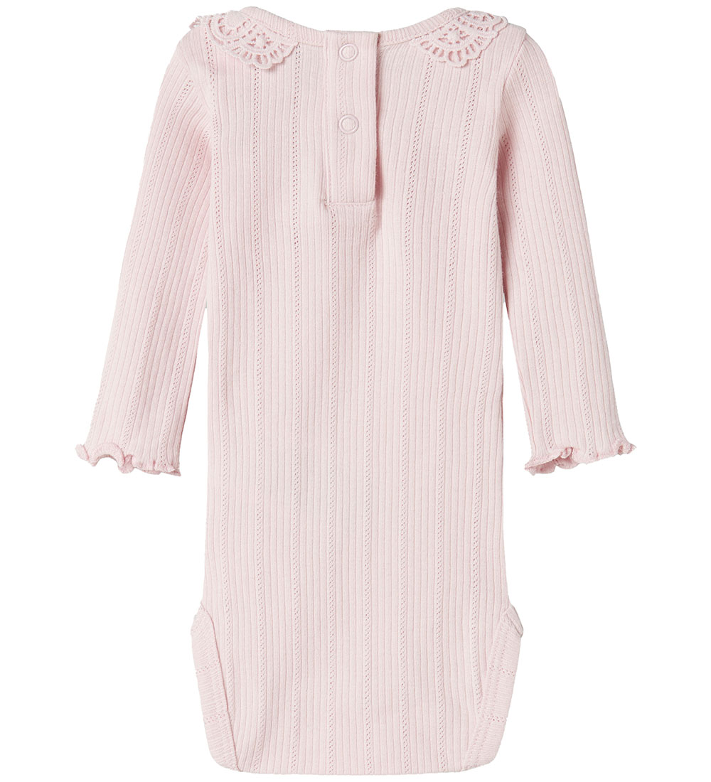 Name It Bodysuit L/æ - Rib - Nbdia - Light Lilac w. Pointelle/Bl