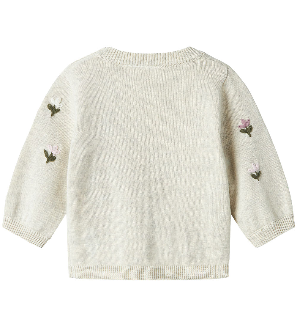 Name It Bluse - Strick - NbFFaflow - Peyote Melange m. Blumen