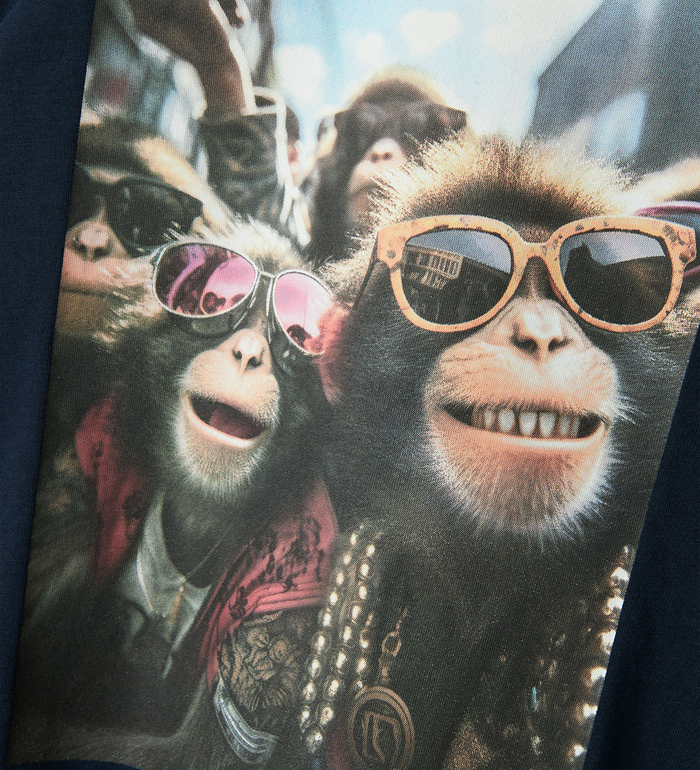 Name It Stuttermabolur - NkmVoto - Dökkblátt Blazer/Monkeys