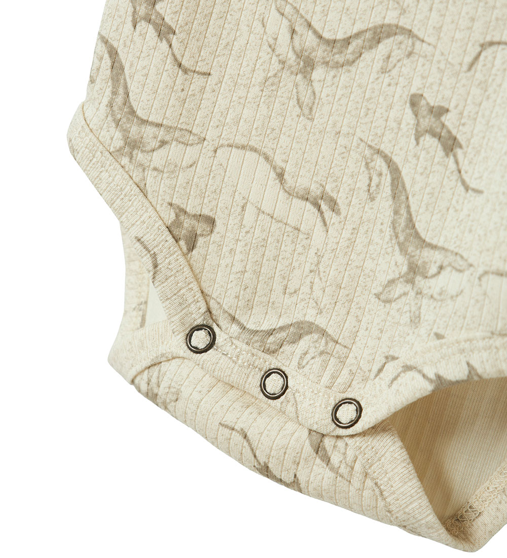 Lil' Atelier Bodysuit L/æ - Rib - Nbmgio - Turtledove