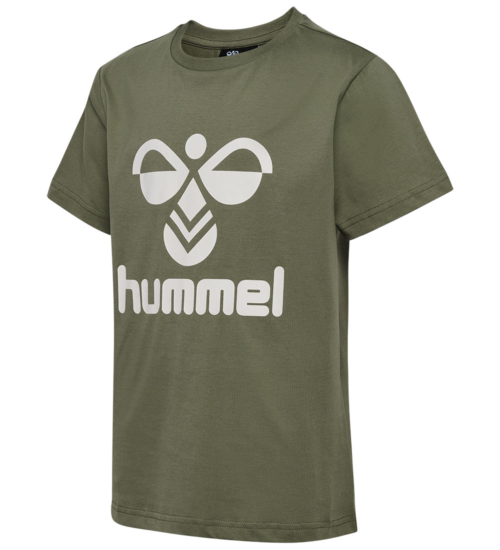 Hummel T-shirt - hmlTres - Olivine
