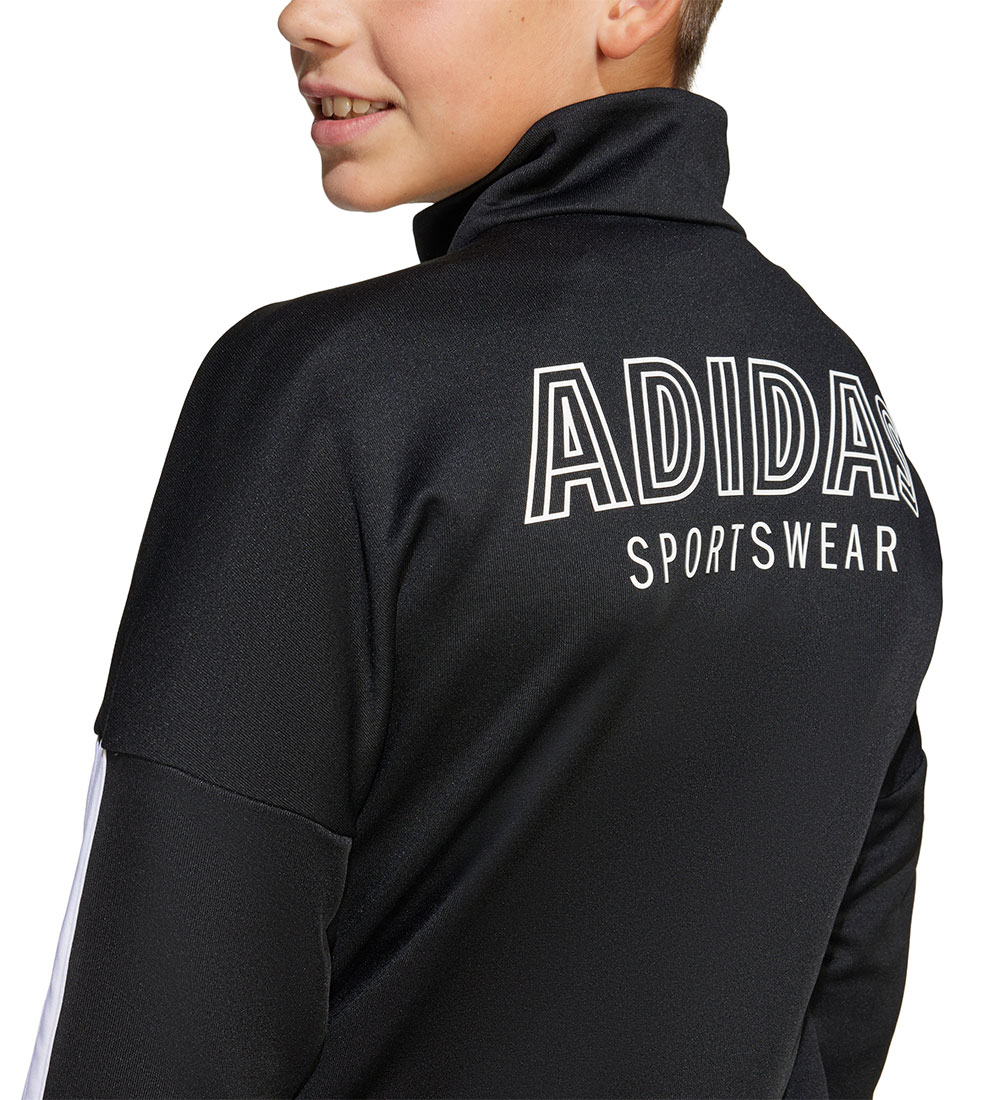 adidas Performance Cardigan - J HOT T-TOP - Schwarz/Weiß
