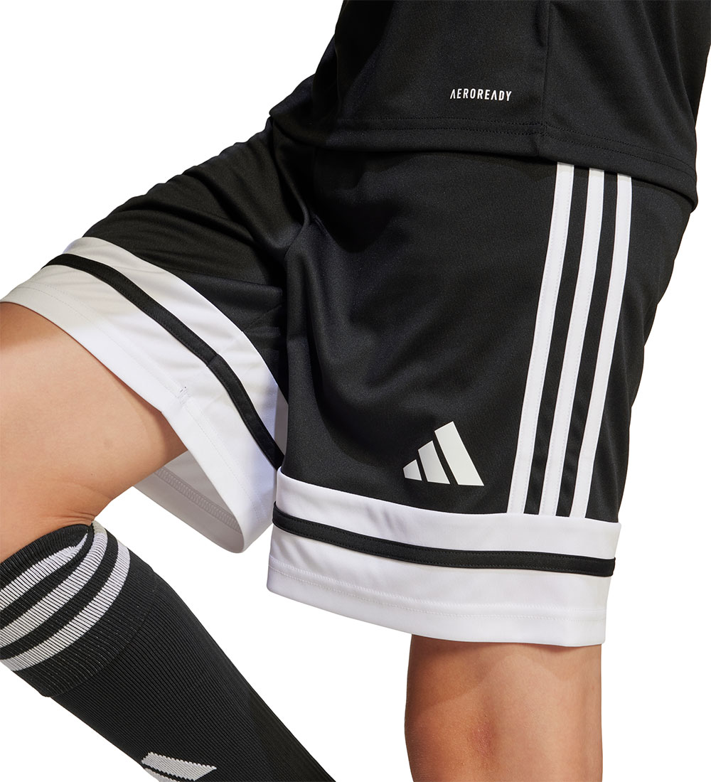 adidas Performance Stuttbuxur - SQUA25 SHO Y - Svart/Hvítt