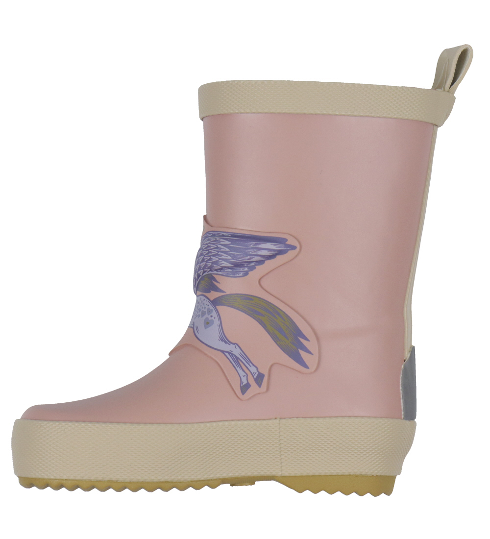Mikk-Line Rubber Boots - 3D Patch Wellies - Woodrose
