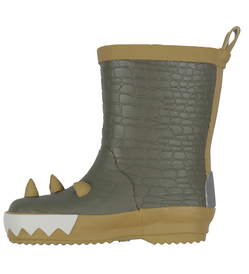 Mikk-Line Gummistøvler- 3D Dragon gummistøvler - Dusty Olive