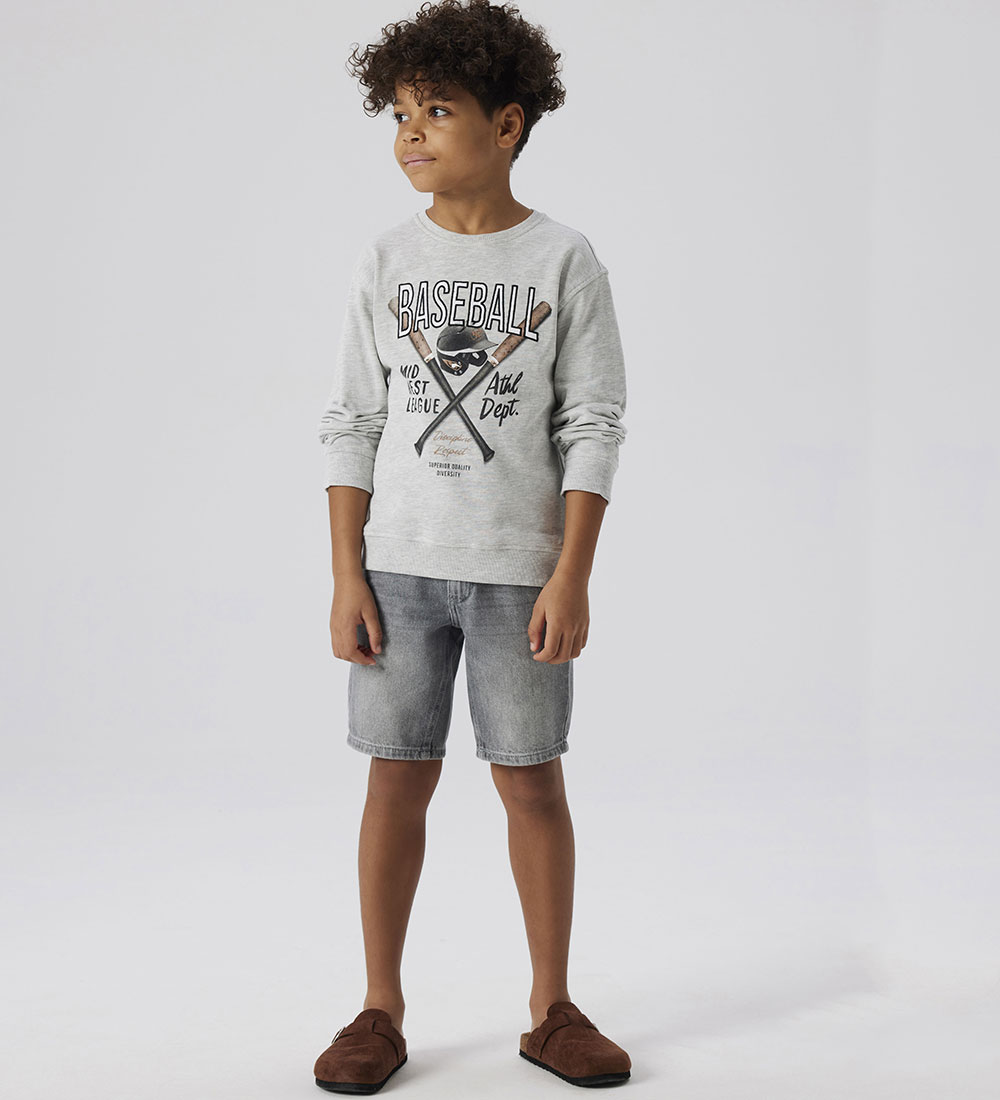 Name It Sweatshirt - NkmDemmo - Hellgrau-Meliert