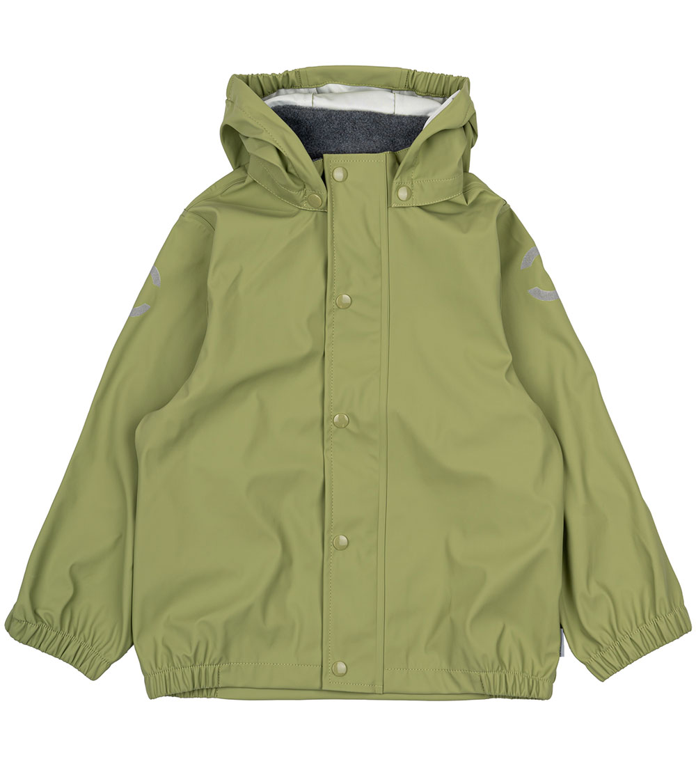 Mikk-Line Rainwear w. Suspenders - PU - Recycled - Sage