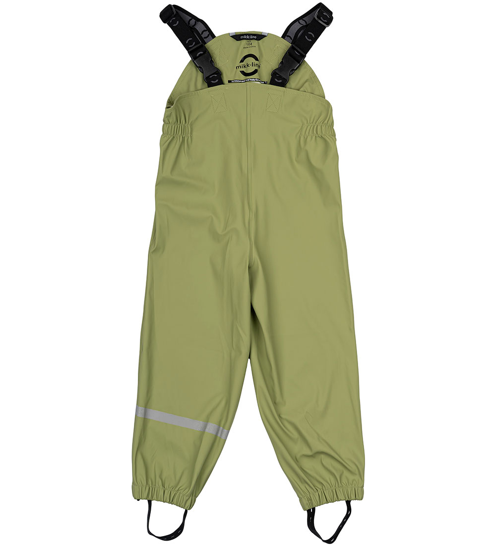 Mikk-Line Rainwear w. Suspenders - PU - Recycled - Sage