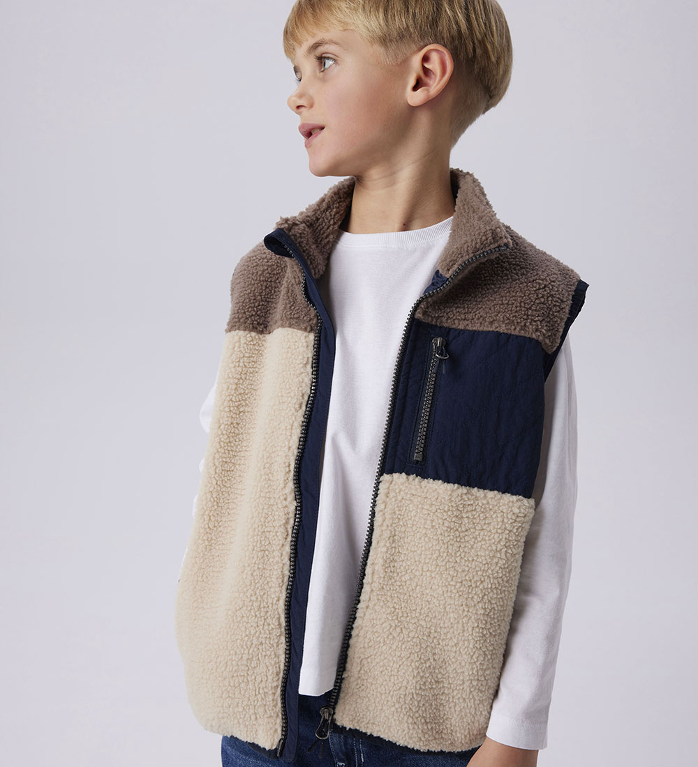 Name It Fleece Vest - Teddy - NkmMonico - Fog