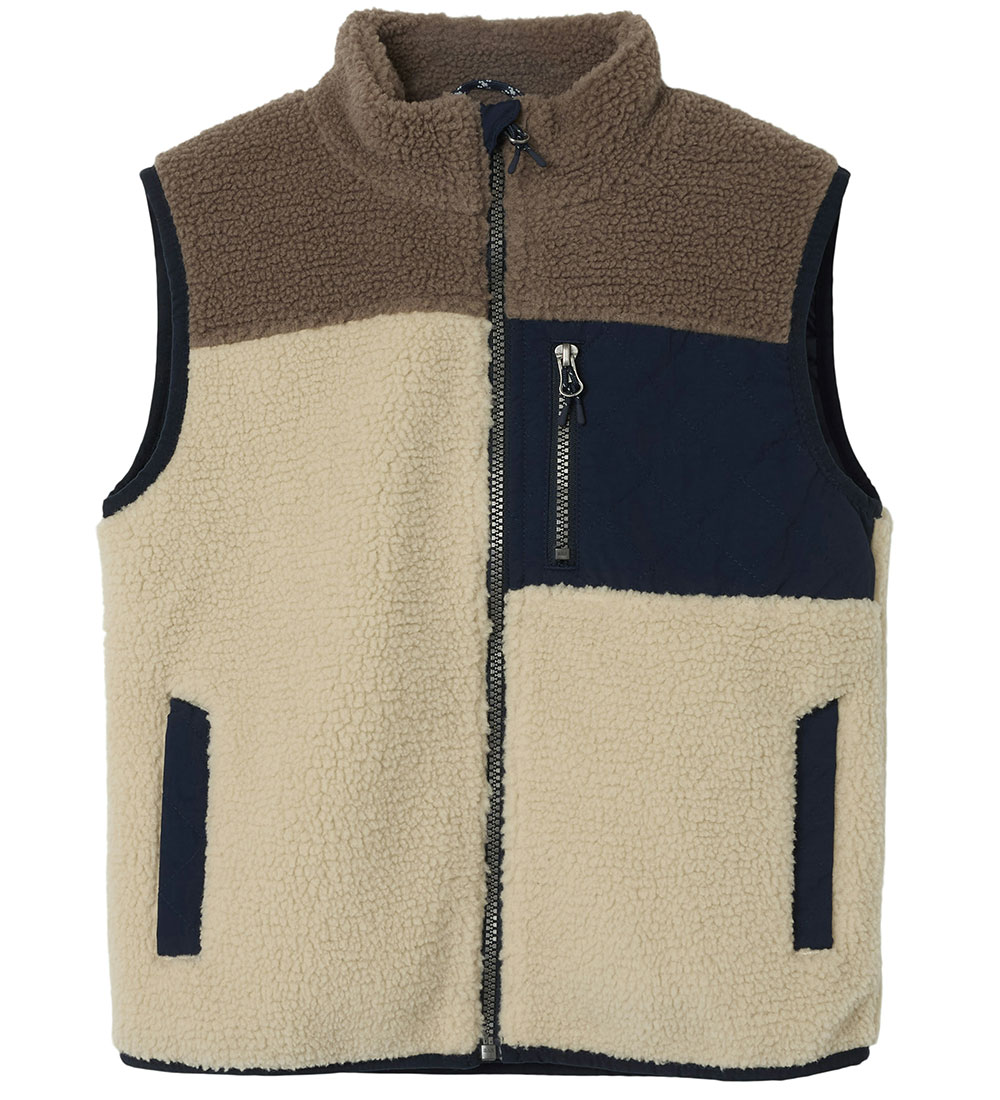 Name It Fleece Vest - Teddy - NkmMonico - Fog