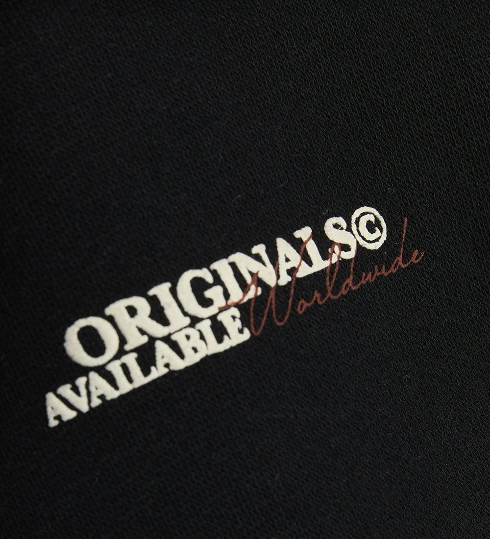 Jack & Jones Hoodie - JorIslington - Black. Print
