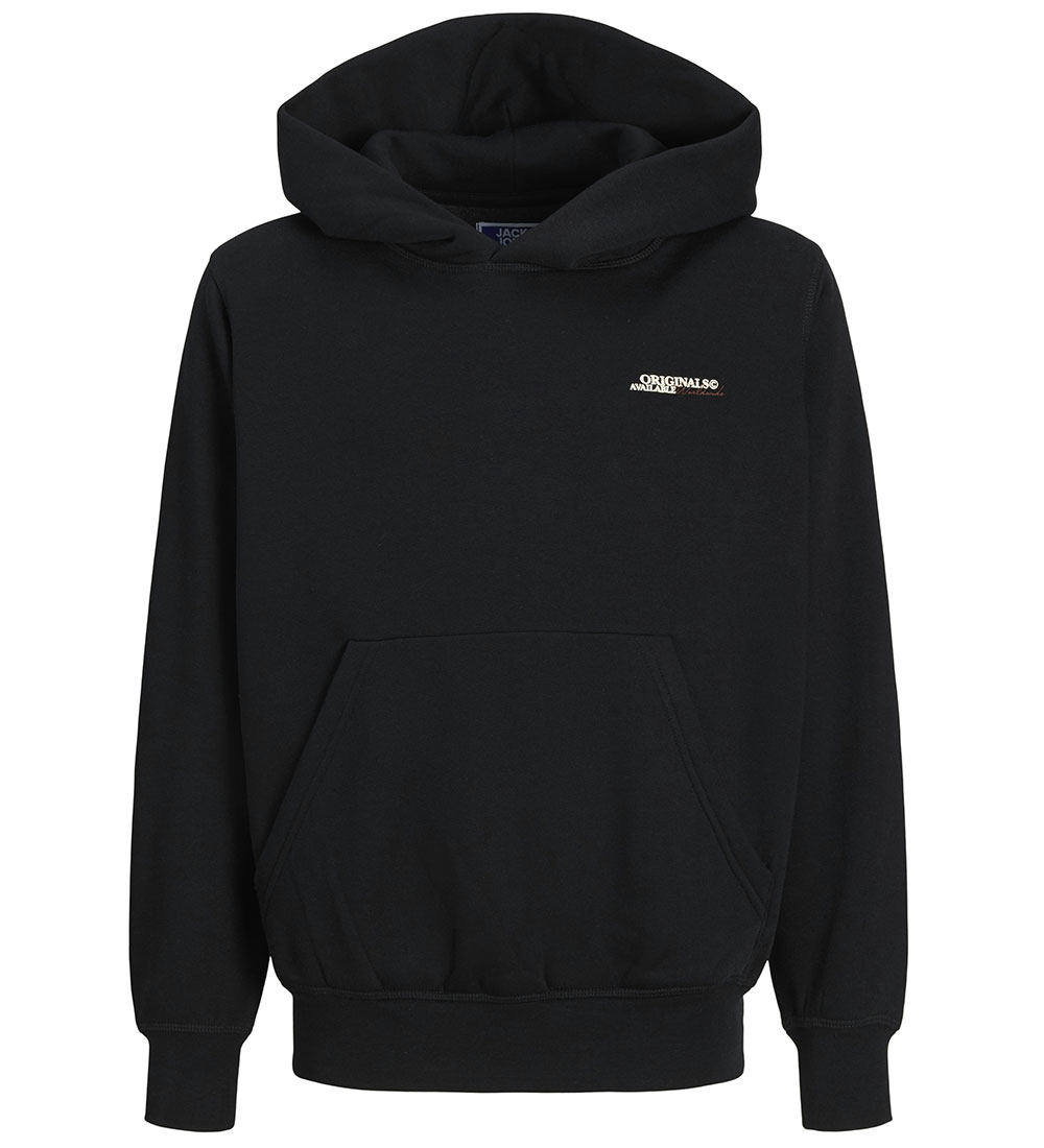 Jack & Jones Hoodie - JorIslington - Black. Print