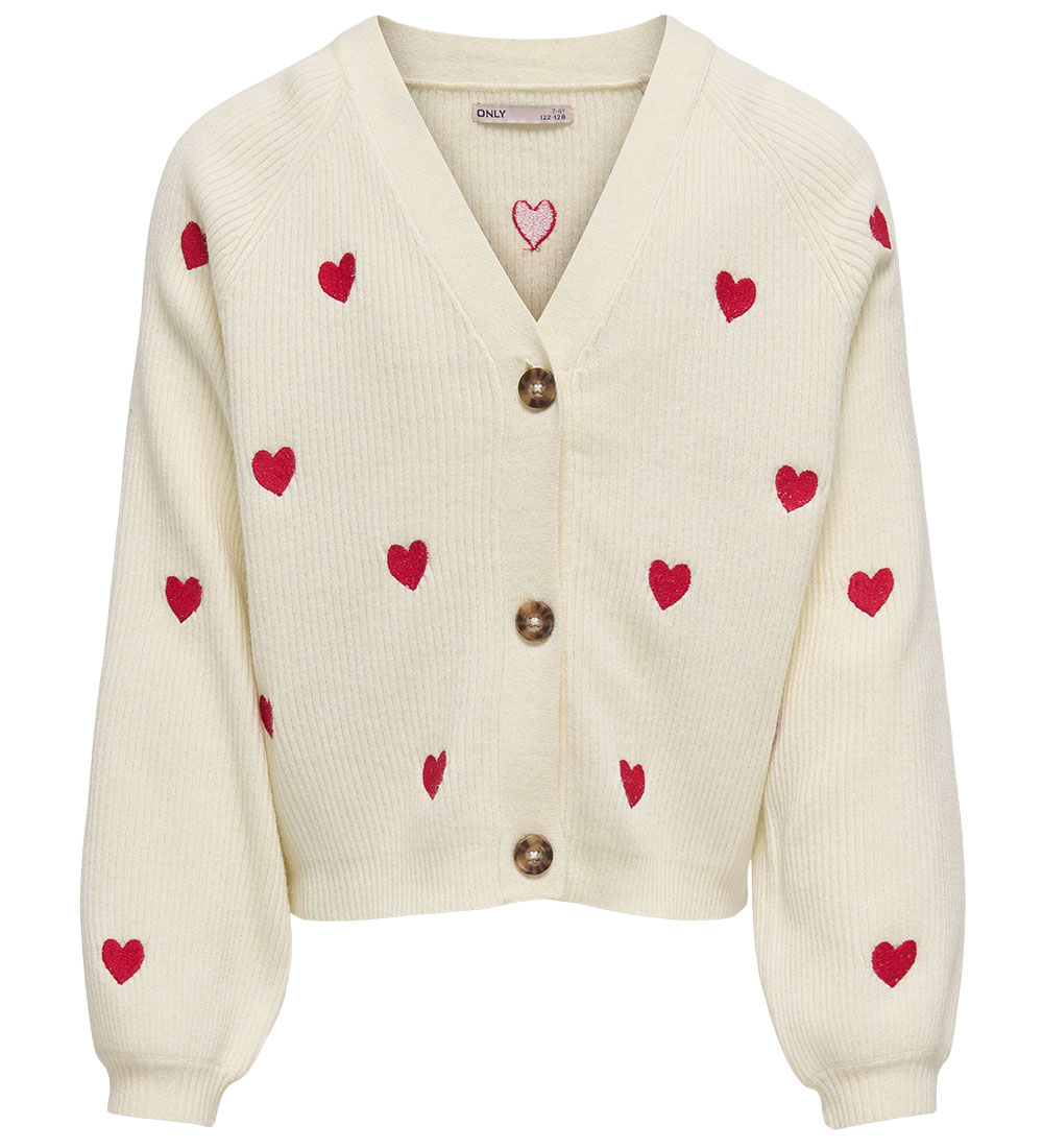 Kids Only Cardigan - Rib - Knitted - KogDana - Birch/Packing Hea