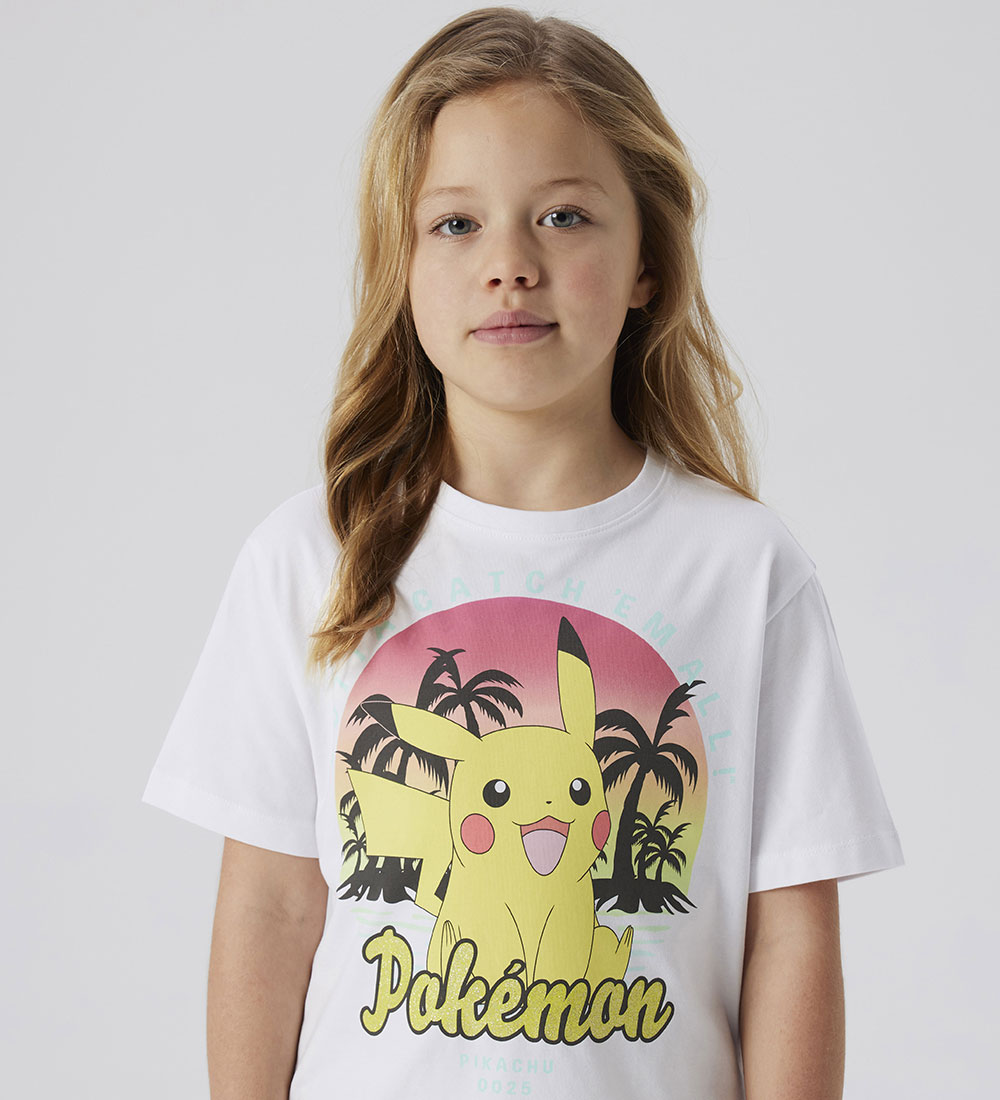 Name It T-Shirt - NkfFami - Pokémon - Bright White