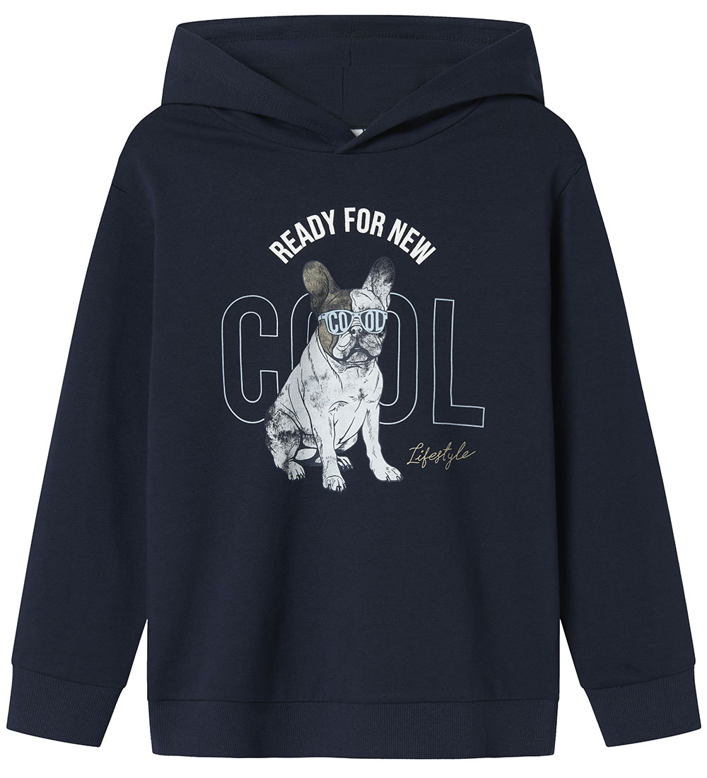 Name It Hoodie - NkmBedog - Navy Blazer w. Print