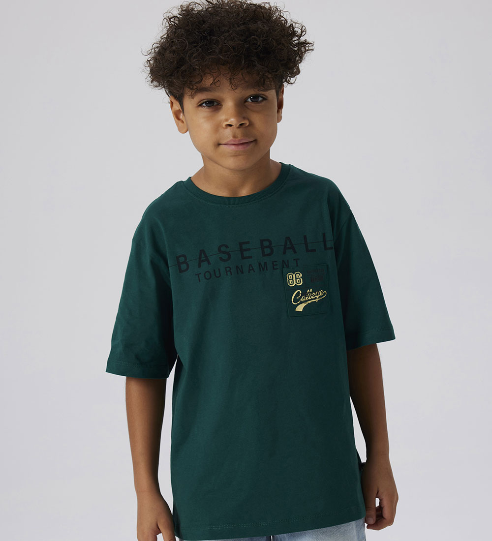 Name It T-shirt - NkmDennim - Forest Biome w. Print