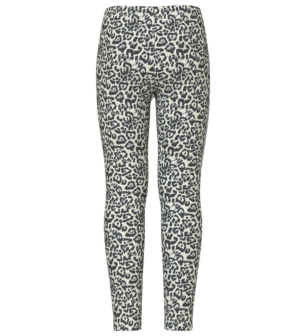 Name It Leggings - 2-pack - NkfVivian - Ljustgråmelerad/Svart m.