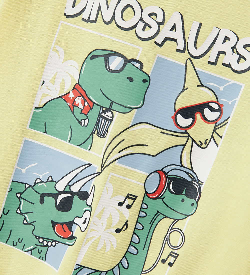 T-Shirt Name It - NmmVictor - Chardonnay/Dinosaurs