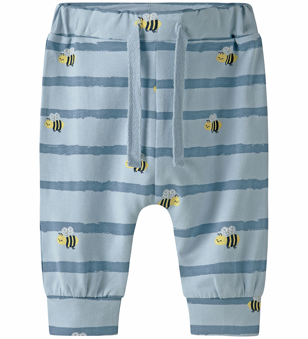 Name It Trousers - NbmVroels - Celestial Blue/Bees w. Stripes