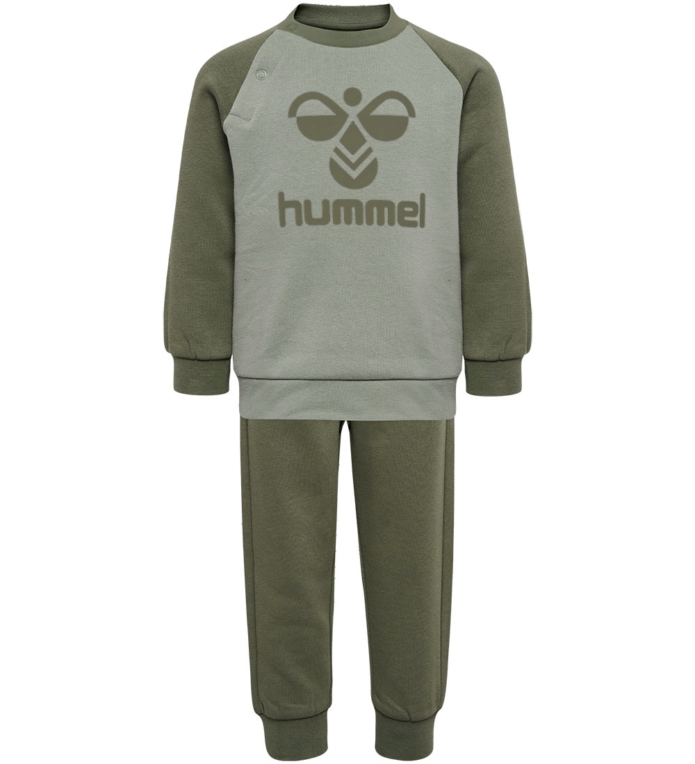 Hummel Set - hmlHumming Crewsuit - Olivine