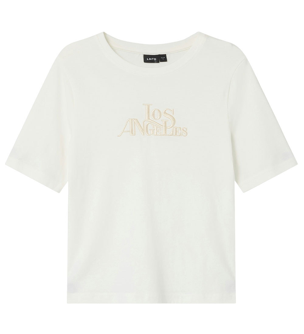 T-Shirt LMTD - NlfFos - White Broderie Alyssum/Coquillage av. Pr