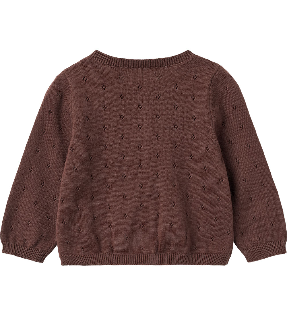 Wheat Cardigan - Knitted - Maia - Eggplant