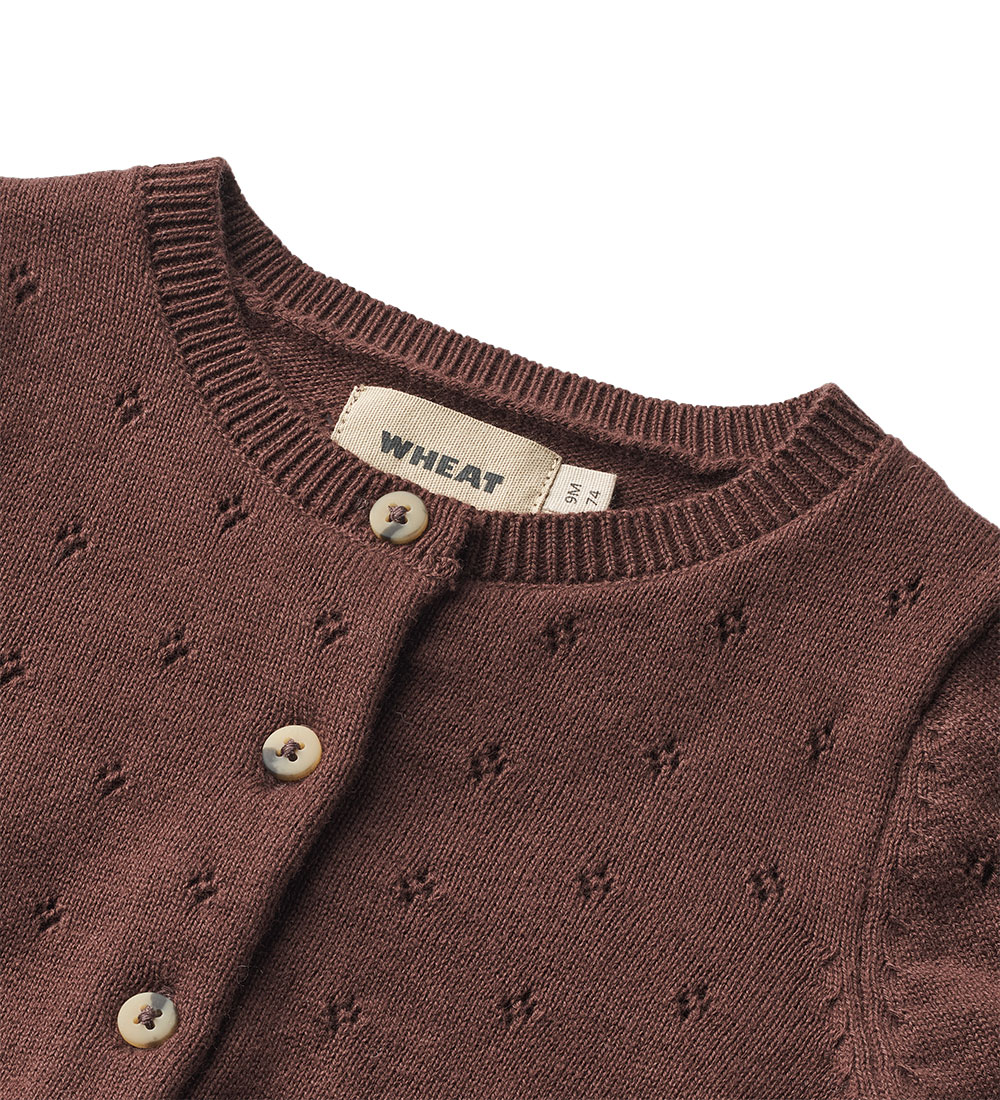 Wheat Cardigan - Knitted - Maia - Eggplant