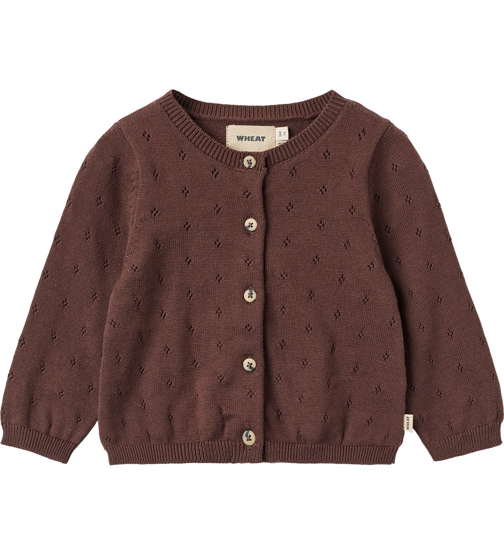Wheat Cardigan - Knitted - Maia - Eggplant