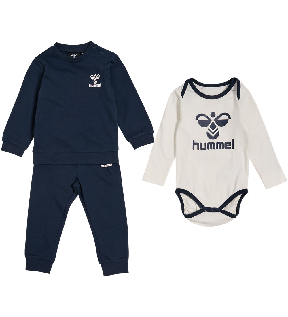 Hummel Sweat Set w. Bodysuit L/æ - hmlTrio - Parisian Night
