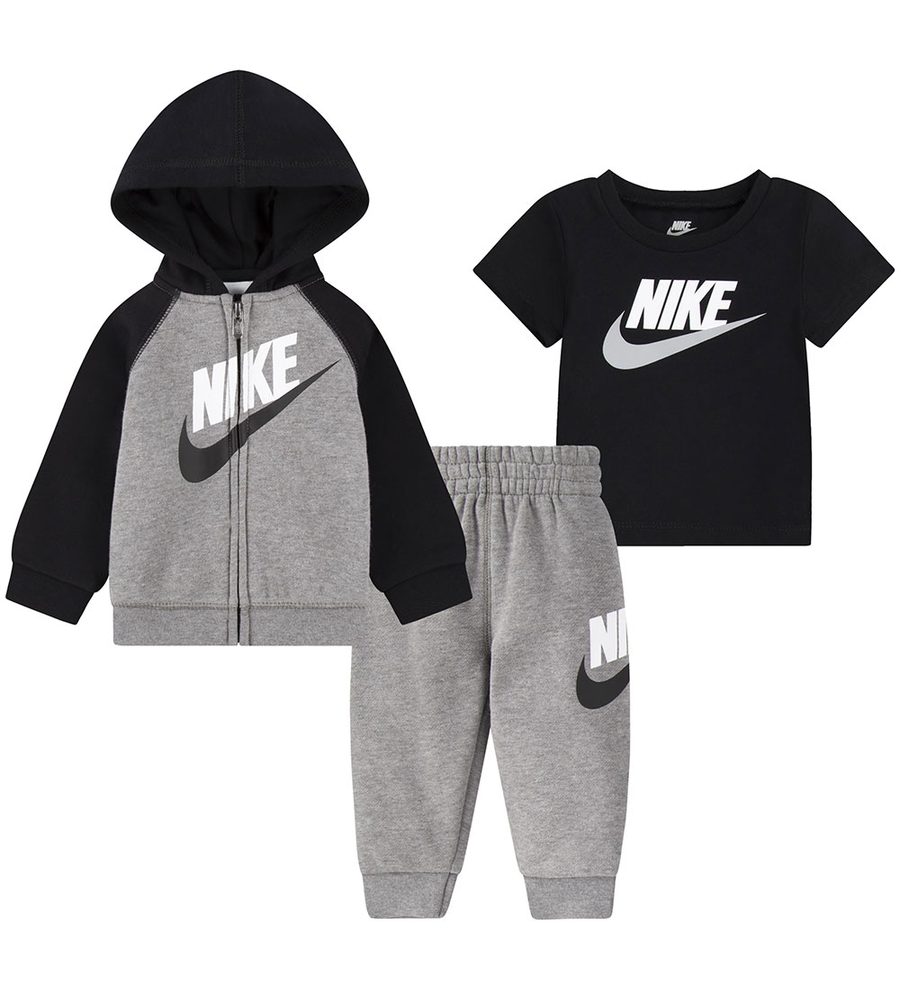 Set Nike - Gilet/Pantalon de Jogging/T-Shirt - Carbone Heather