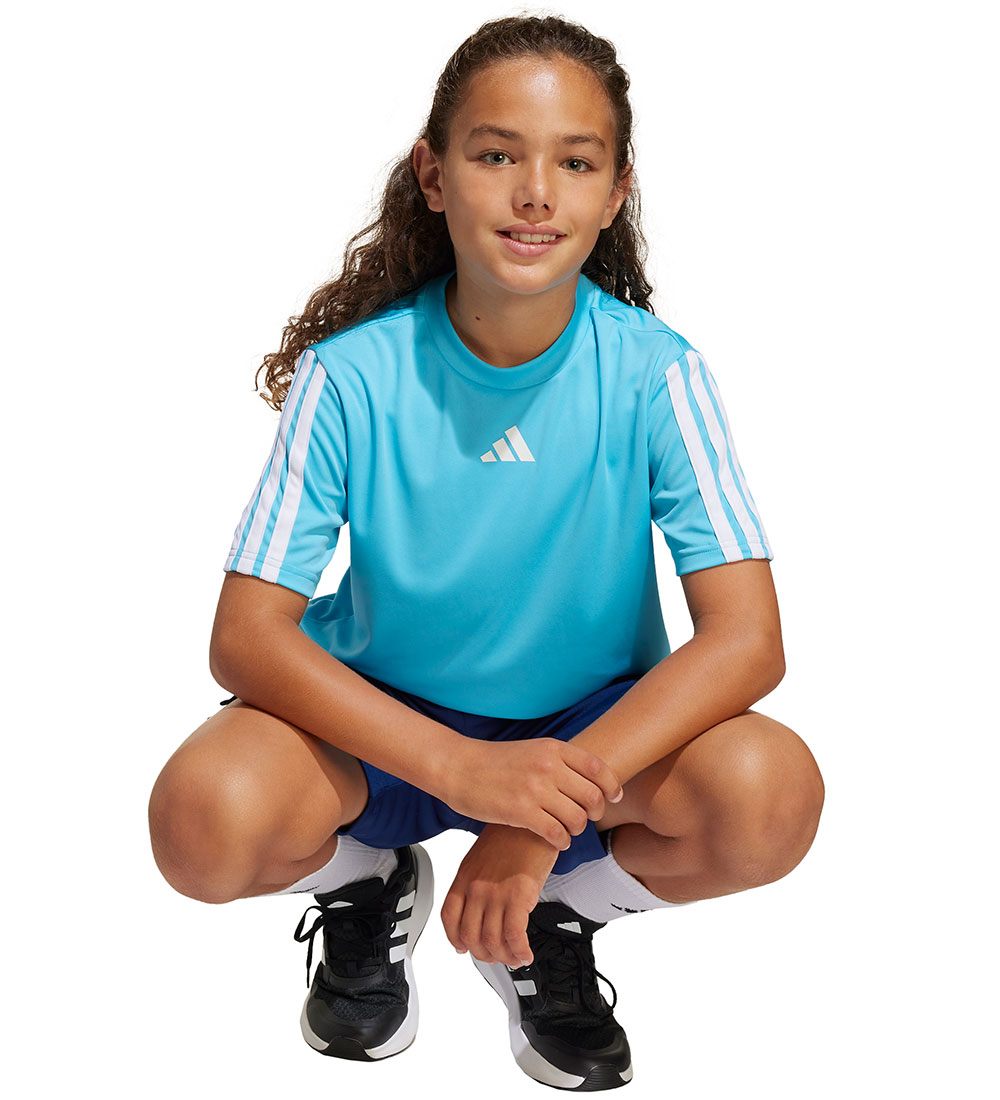 adidas Performance T-shirt - Brcyan/White