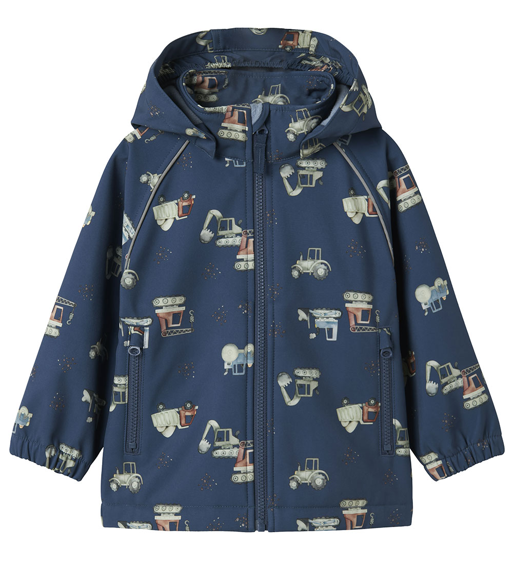 Name It Softshell Jacket w. Fleece - NmmAlfa08 - Sargasso Sea/Wo