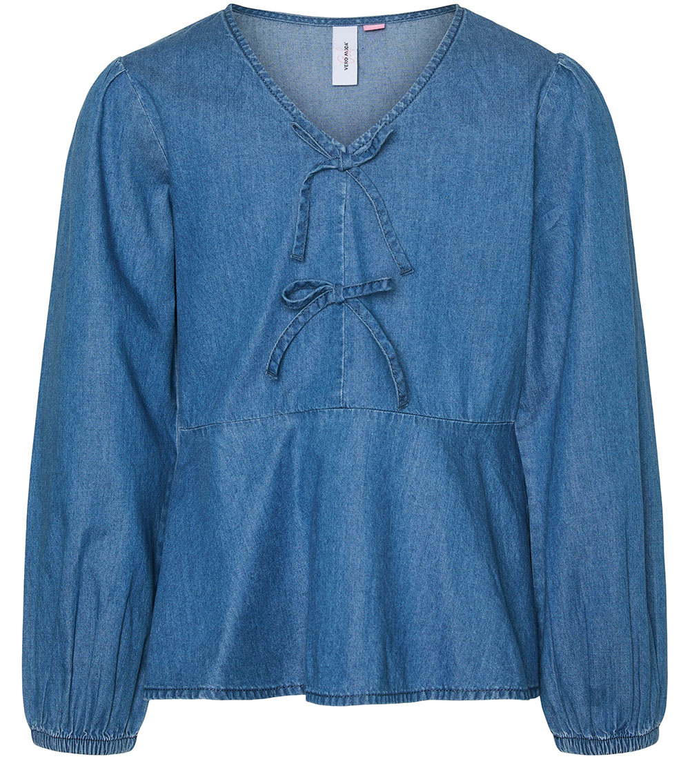 Vero Moda Girl Blouse - VmDemi - Medium+ Blue Denim