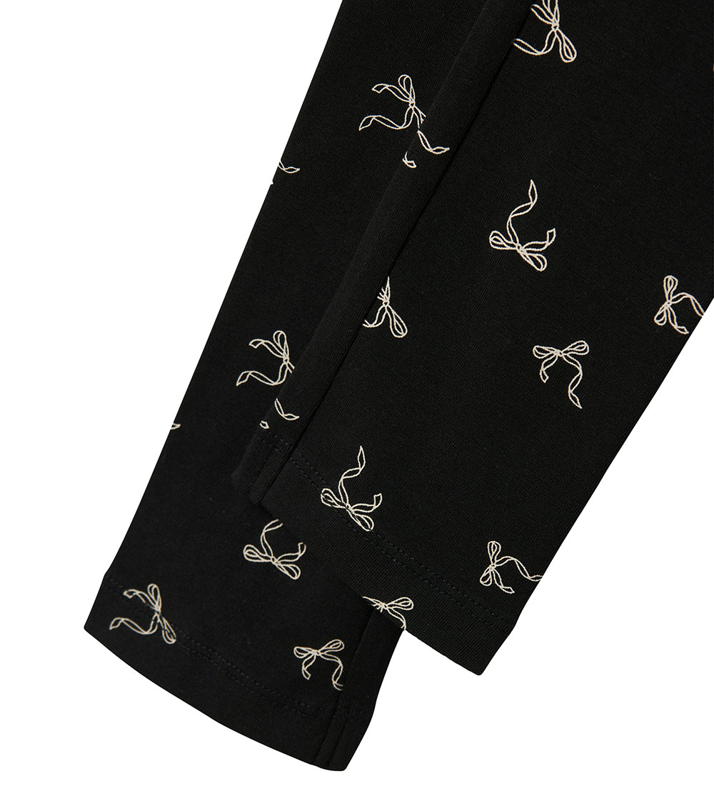Name It Leggings - NkfVivian - Black/Bows