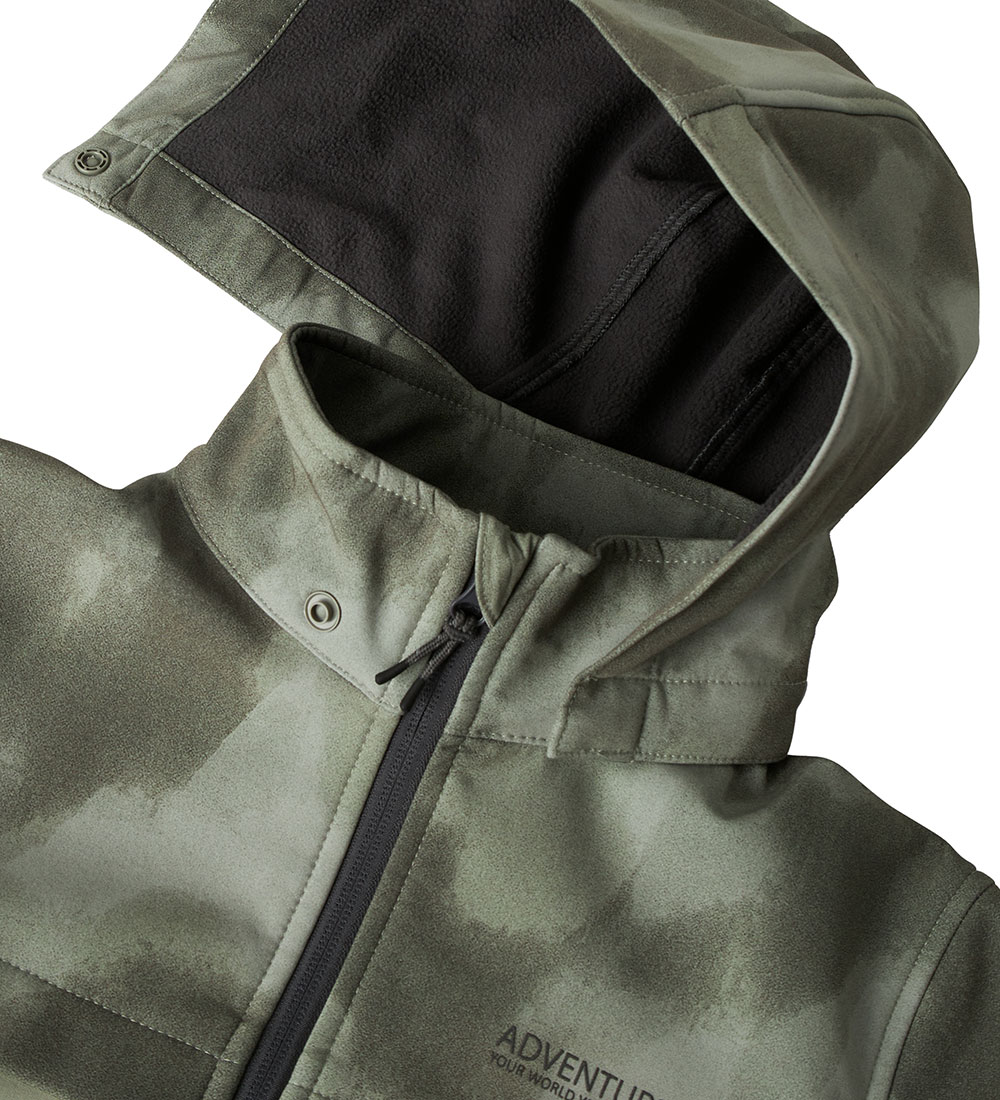 Name It Softshell Jacket w. Fleece - NkmAlfa08 - Shadow w. Camou