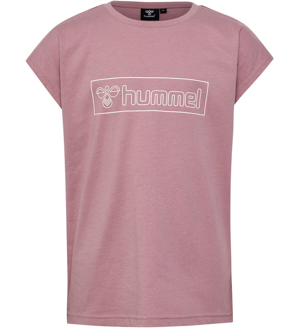 Hummel T-shirts - 2-Pack - hmlBoxline - Grey Melange/Woodrose