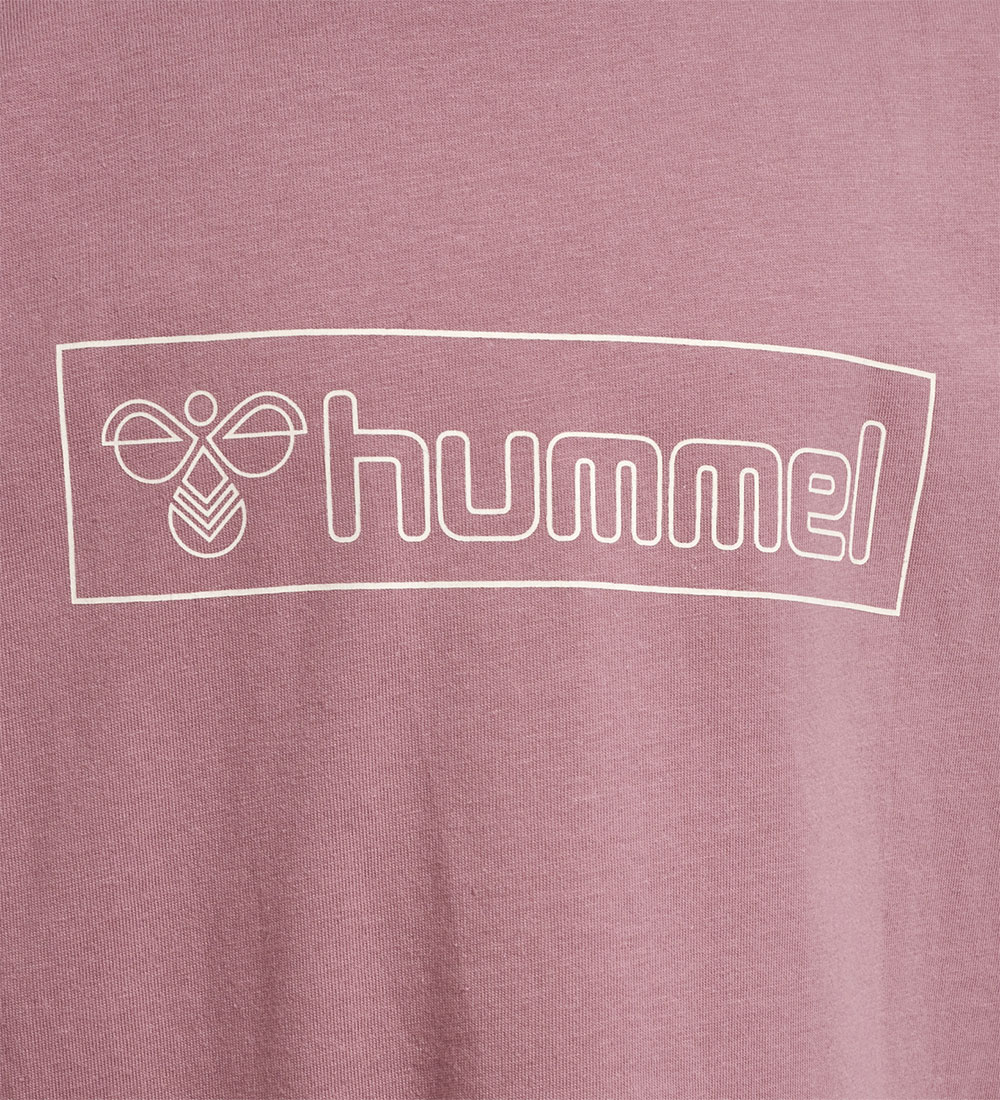 Hummel T-shirts - 2-Pack - hmlBoxline - Grey Melange/Woodrose