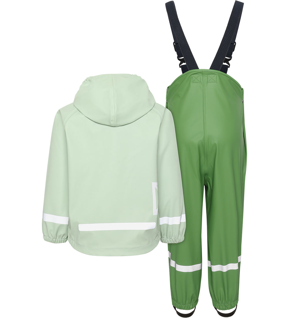 Didriksons Regenkleidung m. Träger - PU - Slaskeman - Light Alge