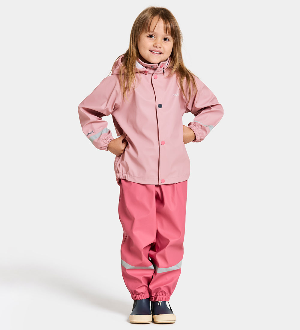Didriksons Regntøy m. Seler - PU - Slaskeman - Soft Rosa