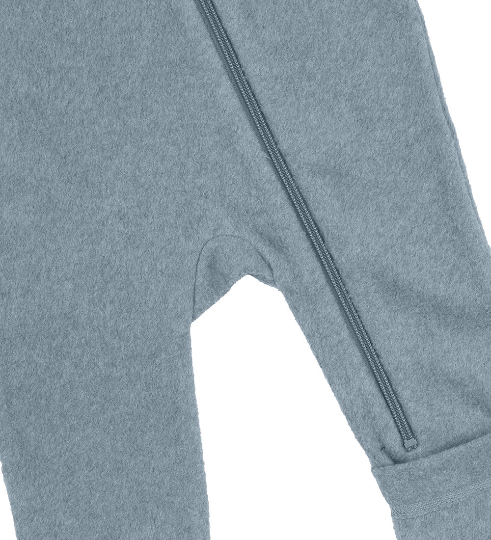 Mikk-Line Fleeceanzug - Verblasster Denim Melange