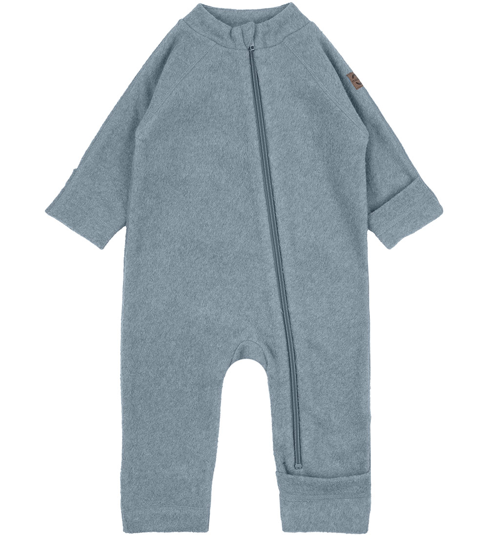 Mikk-Line Fleeceanzug - Verblasster Denim Melange