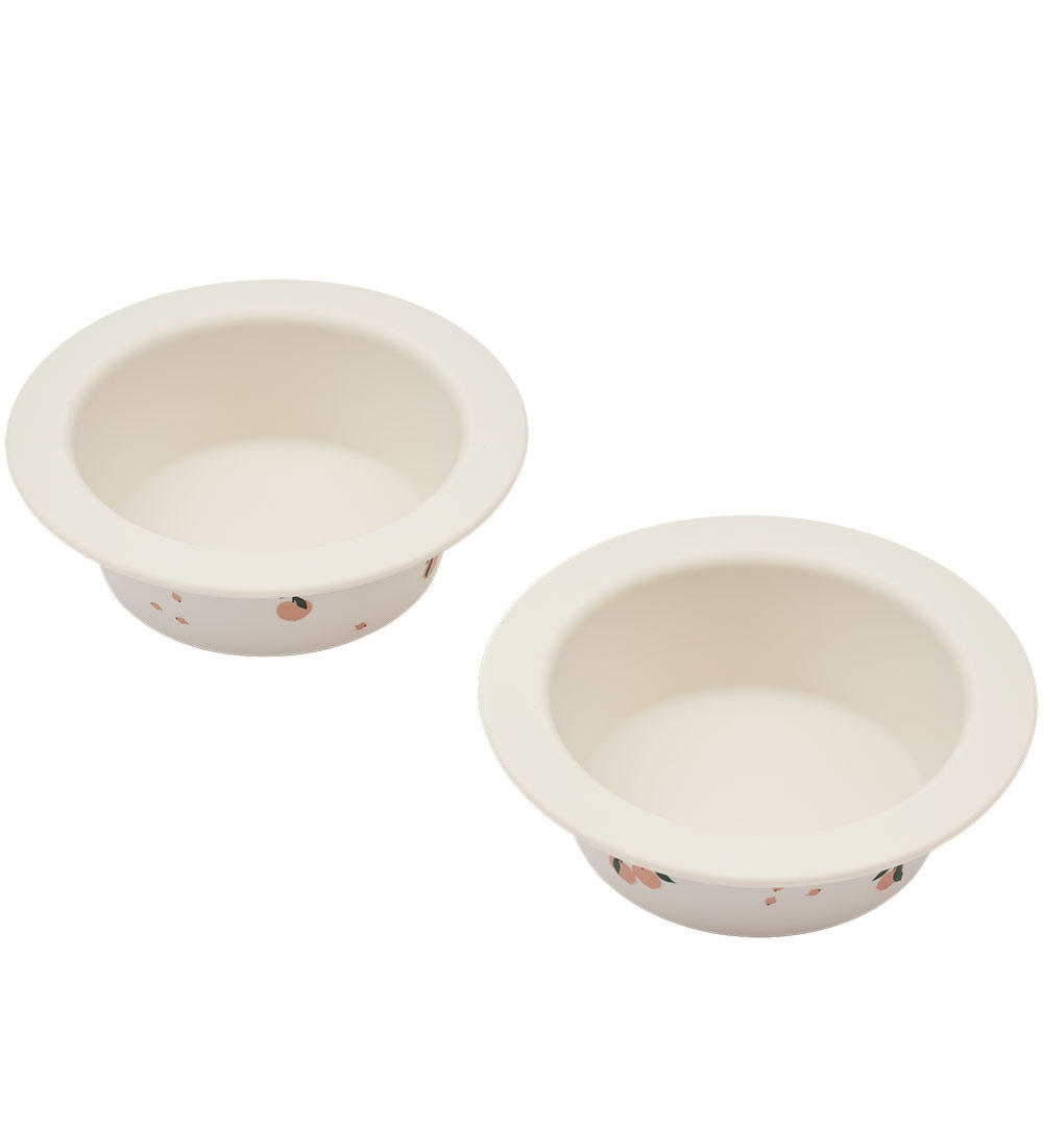 Liewood Bowl w. Suction Cup - 2-Pack - Silicone - Peony - Peach/