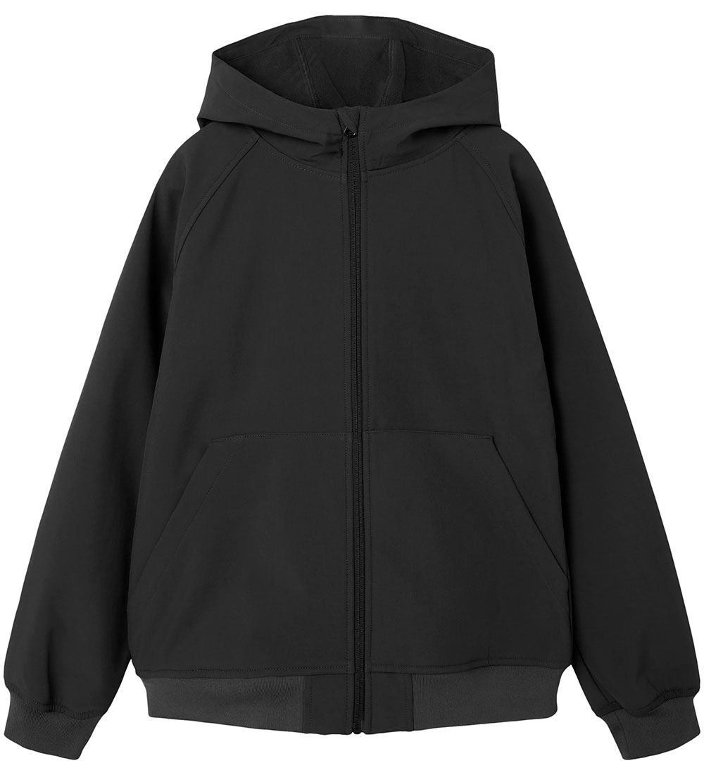 LMTD Softshell Jacket w. Fleece - NlmAlfa08 - Pirate Black