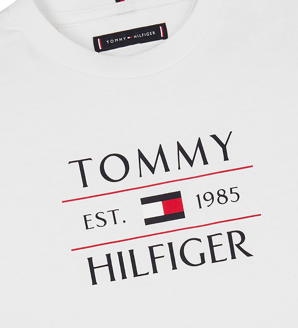 Tommy Hilfiger T-paita - Lippu - Valkoinen M. Logo