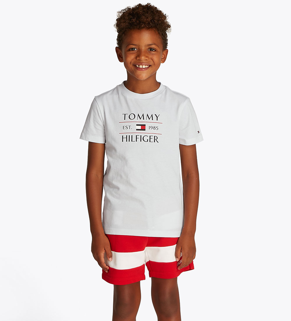 Tommy Hilfiger T-paita - Lippu - Valkoinen M. Logo