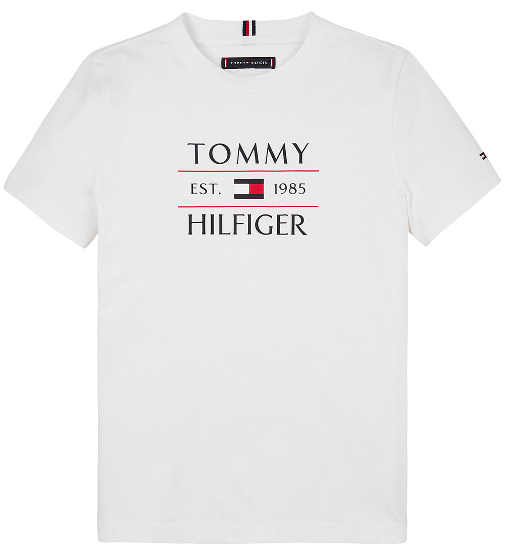 Tommy Hilfiger T-paita - Lippu - Valkoinen M. Logo